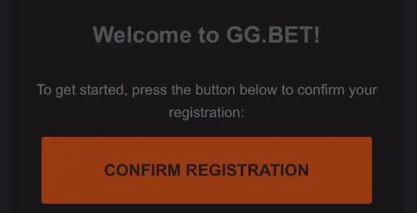 Correo electrónico de confirmación de GGBet Casino
