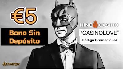 Nine Casino bono de 5€ sin depósito y código promocional