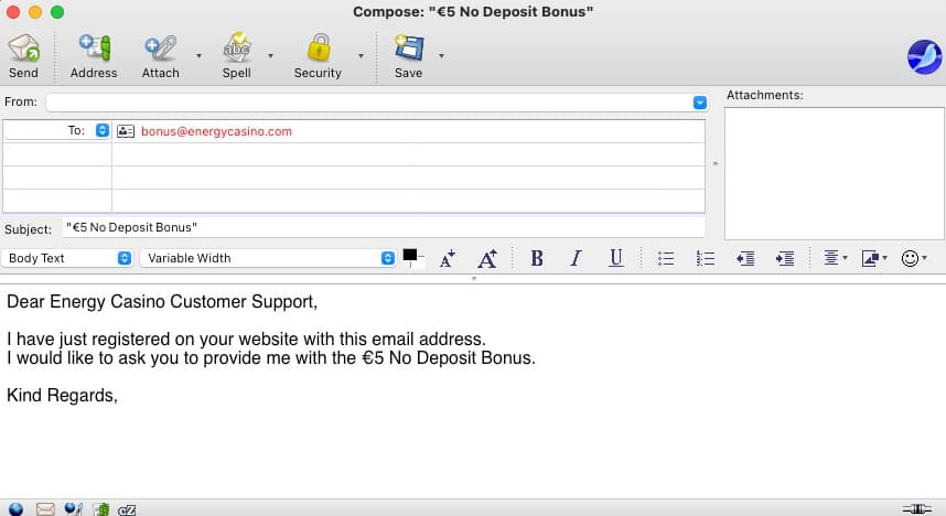 Envie um e-mail para o atendimento ao cliente